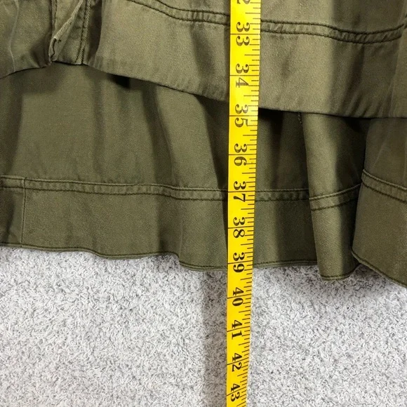 Holding Horses Fit and Flare Shirt Dress Size 8 Olive Green Lyocell - Picture 14 of 15